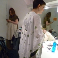 in the dressing room