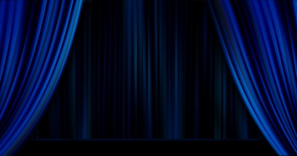Blue curtains
